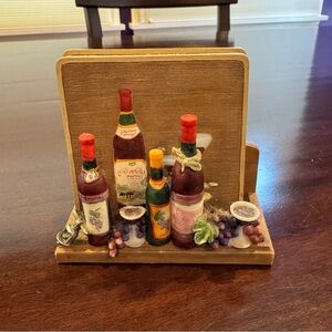 Wine Glass Cup Coasters, Richesca Corp. 3D, W/Own Stand, Design, Drink, Grapes